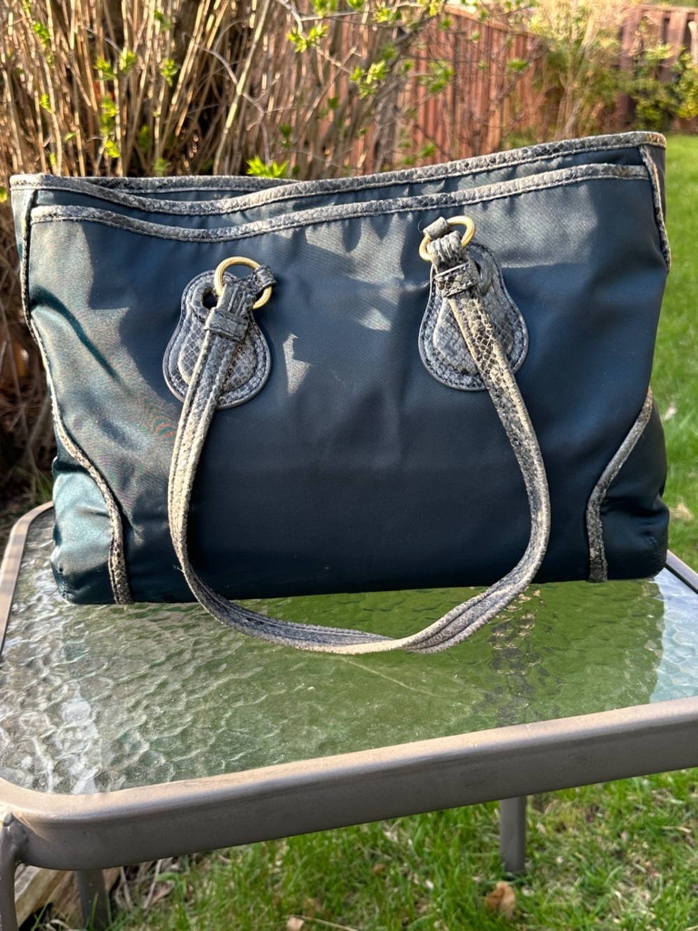 Tumi Nylon & Leather Travel Bag